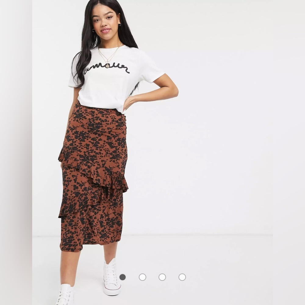 Oasis midi Leopard Skirt